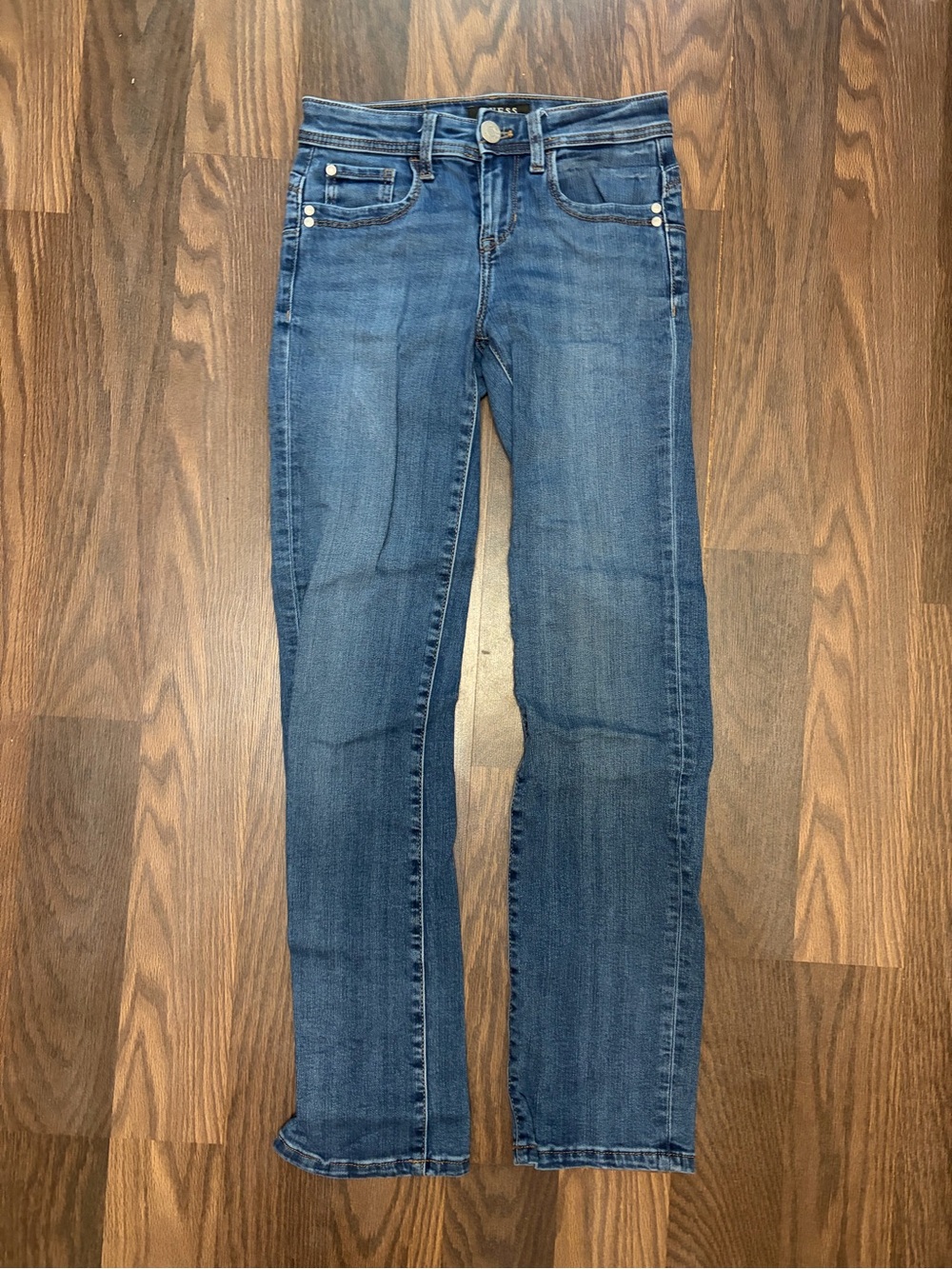 Guess Women's Medium Blue Straight Leg Jeans